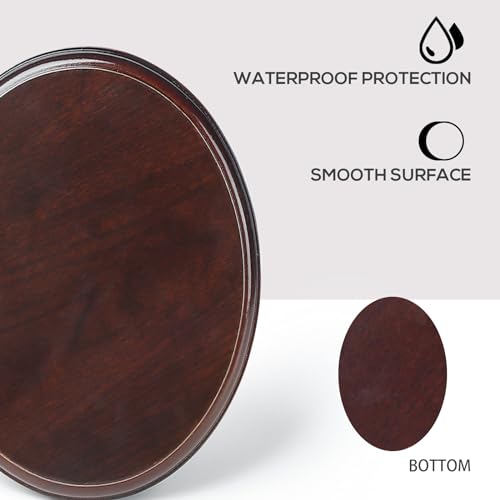 Falling in Art Wood Oval Base-Hand Casting Structure Base, DIY Crafts, Keepsake Display, Art Exhibition, Home Decoration, 6x8 - size: Oval 6''x8''