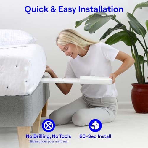 BedShelfie Bedside Shelf for Dorm Room Bunk Bed & Top Bunk, College Dorm Room Essentials, Bedside Caddy, Clip on Floating Desk Tray, Bed Side Table Storage, Loft Nightstand Decor- White Wood Slide - color: White