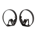 Danya B. Contemporary Encircled Male & Female Reader Cast Iron Sculpture Bookend Statues (Set of Male and Female)