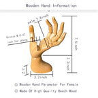 Mannequin Hand, Cell Phone Stand,Phone Holder,Phone Stand for Desk,maniquin Wooden Hand,poseable Figure,Wood Hand,Cell Phone Stand,Female Hand of Left for Mobile Phone. - color: Female_left 7.5 in With Groove