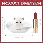 Cat Mom Gifts for Women, Kitty Cat Ring Holder for Jewelry, Jewelry Tray Dish Rings Bracelets Earrings Trinket Tray, Mother's Day Birthday Wedding Christmas Gifts - style: White Cat