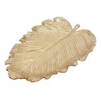 Metal Jewelry Dish, Small Leaf Shaped Ring Holder Jewelry Organizer, Trinket Dish Vanity Tray for Dresser Christmas Birthday Wedding Gifts Large Elm-Gold - color: Large Elm-Gold
