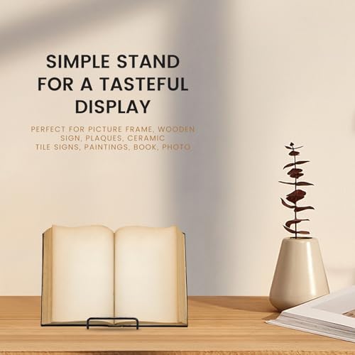 6 Pack 6 Inch Plate Stands for Display,Book Display Stand,Metal Plate Holder Display Stands,Small Easels for Display,Suitable for Books, Desktop Art, Images,Photos,and Collages - size: 6inch 6pack