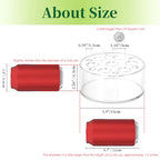 Hewory Acrylic Flower Vases for Centerpieces Round 6pcs Short Clear Floral Vase with 13 Holes, Box Arranger Bulk Low Base Holder for Wedding Birthday Party Event Dining Table Decor, 2.56"(H)×5.9"(D)