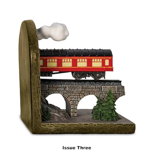 The Bradford Exchange Harry Potter The Journey to Hogworts Bookend Collection Issue #3: Coach Car Illuminated Sculptural and Meticulously Hand-Crafted 5-inches