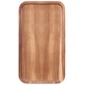 Medium Acacia Wood Serving Trays Long Charcuterie Boards Wood Snack Platter Rectangular Cookie Appetizer Plates Serving Cheese Board Rectangle Kitchen Dinner Platters for Food Dish Cake Dessert Tray - size: 14" x 8" x 0.8"