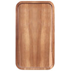 Rectangular Wooden Platters Long Charcuterie Boards Decorations Serving Trays Platter for Cookie, Snack, Appetizer, Dessert, Party, Food Dish Rectangle Acacia Wood Kitchen Platter Plates Cheese Board - size: 14" x 8" x 0.8"