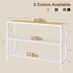 Hoctieon Industrial Console Table, 3 Tier Entryway Tables, Hallway Desk, Narrow Sofa Tables with Shelves, Entrance Table for Entryway, Living Room, Foyer, Hallway, Office, Oak Beige - color: Oak Beige