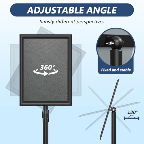 Relx Sign Holder Stand 11*17 inches - Adjustable Floor Standing Sign Holder - Signage Stand with Snap-Open Frame Display for Malls,Schools,Restaurants (black) - color: black1