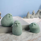 Cute Stone Primitive Man Figurine: Funny Stoneman Statue for Outdoor Decor, Carving Face Garden Home Decoration Fish Tank Ornament - Set of 3 - style: Set of 3