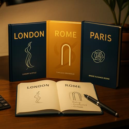 Decorative Coffee Table Books Set of 3 – Faux Books for Home Decor, Bookshelf Styling, Entry Table Decor (Paris, Rome, London) – THORZA