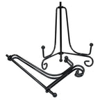 Hordion 2 Pack Plate Stand, 4 Inch Black Iron Easel Photo Display Stand Plate Holder for Picture Frame Book Tabletop Art Platter