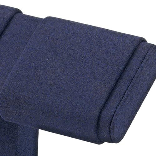 Double Watch Display Stand - Luxury Watch Holder with Soft Microfiber Lining for Jewelry Store, Home Decor & Travel | Compact 6x3x4.3in(Blue) - color: Blue
