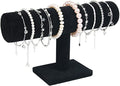 ChezMax Necklace Jewelry Display Jewelry Stand Hovering T-Bar Bracelet Holder for Home Organization - color: D-Black Velvet
