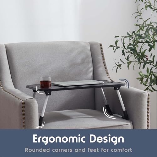 Laptop Bed Tray Table, Adjustable Laptop Stand, Portable Lap Desks with Foldable Legs, Reading Desk for Sofa Couch Floor - Large - size: Large