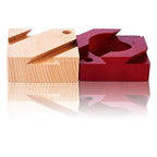 DC-BEAUTIFUL Impossible Dovetail Box Mini 3D Brain Teaser Wooden Magic Drawers Gift Jewelery Box Puzzle Toy for Adults - color: Small Red