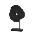Black Art Modern Abstract Sculpture - Solid Black Art Sculpture for Home Décor Minimalist Decorative Statue for Living Room Office Desk Shelf Handcrafted Art Piece 7.25 * 2.5 * 12 Inch