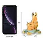 BRASSTAR Golden Resin Chinese Zodiac Rabbit Statue Feng Shui Home Office Table Top Decor Figurine Gift Collection PTZY103