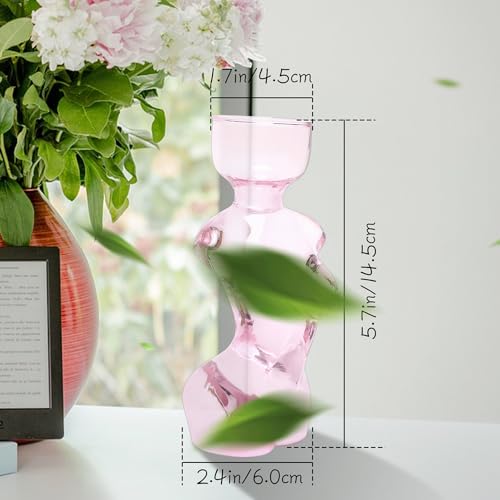 Propagation Vases for Plants Plant Propagation Jars Unique Body Avocado Vase Glass Planter Perfect for Seed Starting Water Rooting and Home Decor Gift for Father - color: Pink