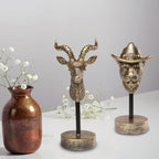 Handcrafted Resin Sculpture (Antelope)- Modern Home Decor Accent, Trending Living Room & Office Decor, Elegant Tabletop & Shelf Decor for Desk, Bookshelf, Nightstand - Unique Gift Idea - style: Antelope