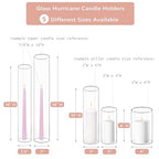 CYS EXCEL 6 PCS (H:16" D:3") Open Ended Clear Glass Hurricane Candleholder Tube Lamp Shade Open Flame Candlestick Holder Chimney Tube Cover Bottomless Cylinder - size: 3" wide x 16" tall