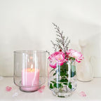CYS EXCEL 5.5" x 4.5" Clear Glass Hurricane Candle Holder Vase – Cylinder Vase for Pillar & Floating Candles, Wedding Centerpieces & Home Décor - size: H-5.5" D-4.5"