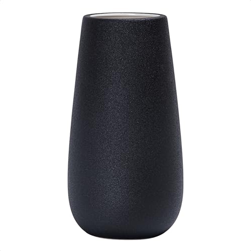 D'vine Dev 10 Inch Raven Grain Elegant Oval Ceramic Vase for Flowers, Home Décor Vase with Design Box, VS-LD-B-3 - color: Raven Grain, size: 10 Inch
