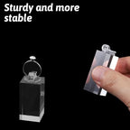7 Pcs Clear Ring Holder, Crystal Acrylic Cube Ring Display Stand for Jewelry Showcase, Engagement Wedding Rings, Perfect for Store Countertop, Photography, and Gift Presentation - color: Cube