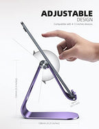 Lamicall Tablet Stand, Adjustable Tablet Holder - Desktop Stand Holder Gifts Compatible with 4-13" Tablets Such as iPad Pro 11, 9.7, 10.5, 12.9 Air Mini, Kindle, Tab, iPhone Air 17 Pro Max, Purple - color: Purple