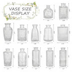 RUCKAE Small Clear Bud Vases Bulk 12 Pack Mini Flower Glass Vases for Centerpiece Table Wedding Decorations Home Decor Party - style: Transparent 12 Pack