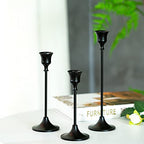 Romadedi Candlestick Holder Matte Black Candle Holder Set of 3 Decorative Candle Holder for Taper Candle for Fireplace Mantel Dinning Table Home Decorations Black 2 Set - size: 2 Set