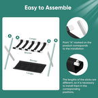 Smuxee White Bamboo Luggage Rack Pack of 2, Foldable Suitcase Stand with Storage Shelf, Easily Assembled Luggage Stand with 5 Nylon Straps for Guest Room Bedroom Hotel - color: White 2PCS