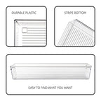 Backerysupply Clear Plastic Drawer Organizer Tray for Vanity Cabinet (6"×6"×2"，Set of 8),Storage Tray for Makeup, Kitchen Utensils, Jewelries, and Gadgets… - size: 6 in x 6 in x 2 in