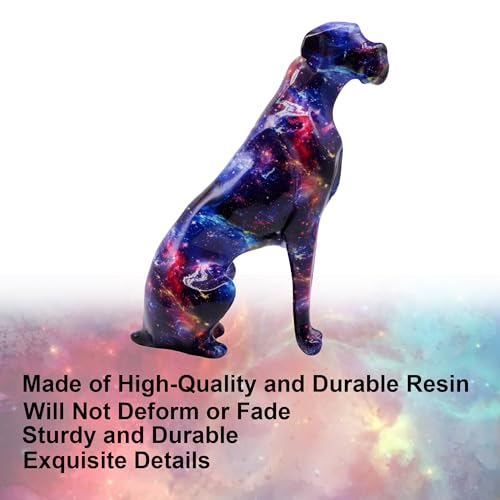 Graffiti Dog Statue, Abstract Resin Figurine – Starry Sky Home Decoration for Living Room, Bedroom, Office Desk, Christmas & Housewarming Gift - color: Starry Sky