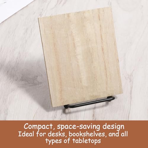 Skrfren 2PCS Small Display Stand, 2 Inch Small Plate Holder Display Stands Mini Metal Black Frame Stand Picture Frame Stands, Plate Holder for Displaying Photo Coaster Collectibles Book Mobile Phone