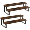 YINMIT Wooden Display Riser Stand, Tiered Perfume and Cologne Organizer Stand, 2 Tier Spice Rack Organizer, Rustic Display Shelf for Candles (2 Tier, 2 Pack) - color: 2 Tier,2 Pack,Brown