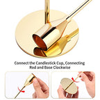 Oatnauxil Metal Gold Taper Candle Holder for Wedding, Dinning, Party, Fits 3/4 inch Thick Candle&Led Candles (Set of 6 Pcs) - color: Gold
