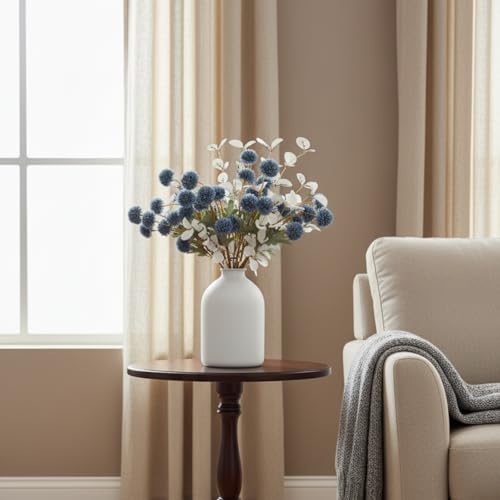 Large White Vase, Big Iron Vase for Long Stem Flowers, White Arlo Matte Finish for Modern Minimalist Table Decor, Japandi Home Decor - color: White