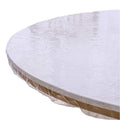 Walrus Clear Round Vinyl Fitted Tablecloth Waterproof Oilcloth Heavy Duty Elasticized Table Cover Elastic Edge Design Plastic Tablecloth Protector for Round Table - size: Best for 45"-56" Round