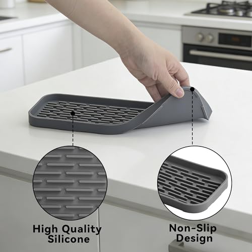 Drip Tray for Drink Dispenser, 1 Pack Gray Reusable Drip Pan for DD&HAPP Glass Drink Dispenser - color: Gray 1 Pack