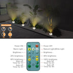 HAMVIDNE Rechargeable LED Spotlight, Indoor Battery Operated Spotlights with Remote, 3 Lighting Modes Up Lights for Plants, Dimmable Timer Picture Lights for Wall Art Painting Tree Spotlight - color: Rechargeable-White-G
