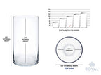 Royal Imports Flower Glass Vase Decorative Centerpiece for Home or Wedding - Cylinder Shape, 10" Tall, 5" Opening, Clear - size: 5" wide x 10" tall