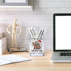 I'm Fine This Is Fine Acrylic Cosmetic Pencil Pen Holder Cup, Funny Raccoon Christmas Pen Holder Cup, Raccoon Lover Gifts for Women Men, Office Sarcastic Gifts for Women Men Colleague Boss - style: It's Fine B