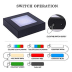 LED Multimodal Multicolor Light Stand Base - Black Square Display Base for 3D Crystal Glass Art - USB/Battery Powered Crystal Stand - color: C-multi-mode Black Base