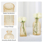 RUCKACE Bud Vases in Bulk 22 Gold Glass Small Vases Flower Vase for Centerpiece Table Wedding Decorations Home Decor Party - style: Gold 22 Pack