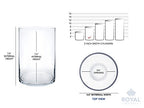 Royal Imports Flower Glass Vase Decorative Centerpiece for Home or Wedding - Cylinder Shape, 8" Tall, 5" Opening, Clear - size: 5" wide x 8" tall