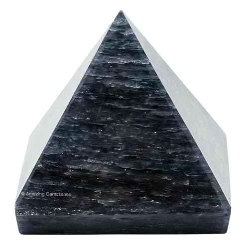 Amazing Gemstone Blue Aventurine Pyramid Crystal Healing Stones - 2" Great Pyramid Figurine of Natural Stone Pyramid for Meditation, Reiki, Chakra Balancing and Crystal Pyramids Grid - color: Blue Aventurine