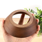 JUXYES Wooden Sphere Holder Display Stand, 3 Pack Large Wood Sport Ball Stand, Simple Round Display Easel Stands for Soccer Ball, Footballs, Baseball, Tolleyball, Basketball, Rugby - size: L - 3 PCS