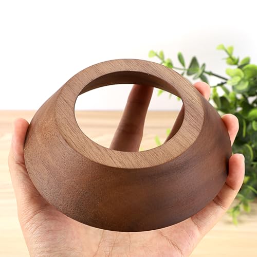 JUXYES Wooden Sphere Holder Display Stand, 3 Pack Large Wood Sport Ball Stand, Simple Round Display Easel Stands for Soccer Ball, Footballs, Baseball, Tolleyball, Basketball, Rugby - size: L - 3 PCS