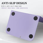 Metal Book Ends Bookend for Shelves Book Holder - color: Purple